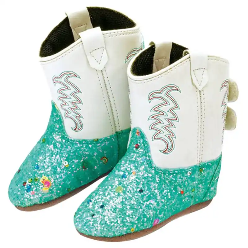 Old West Girl‘s Infant Sparkle Round Toe Boots