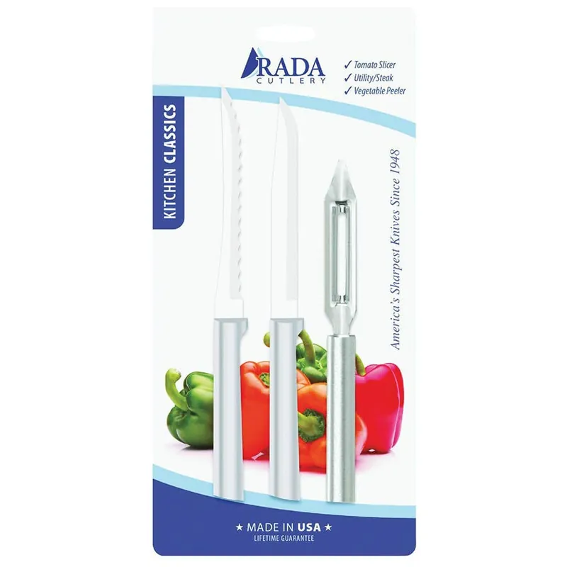RADA Cutlery Kitchen Classics Aluminum Handle Knife Set