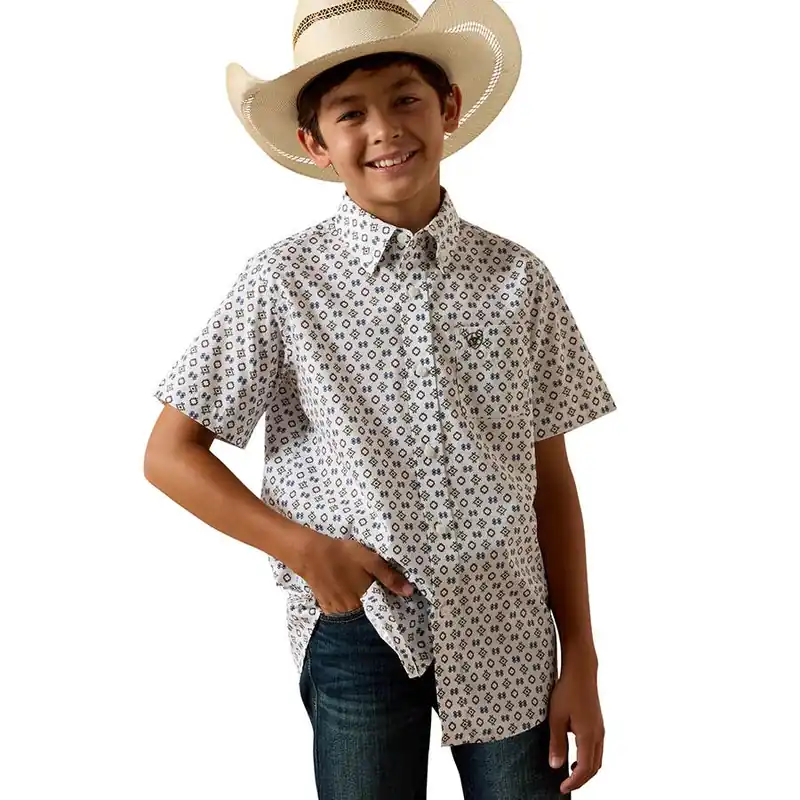 Ariat Boy‘s Seton Classic Fit Short Sleeve Shirt
