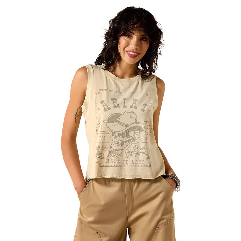 Ariat Women‘s Wanted Skull Cowboy Tank Top