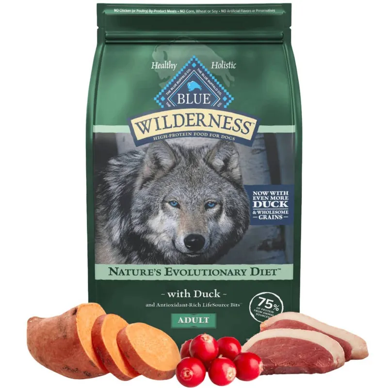 Blue Buffalo Blue Wilderness Duck with Wholesome Grains Recipe Dog Food