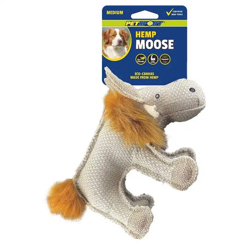 Petsport Hemp Moose Dog Toy