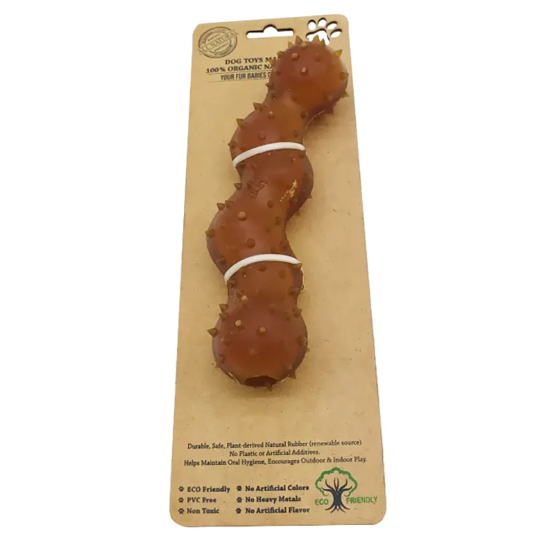 Indipets Natural Rubber Spikey Snake Dog Toy