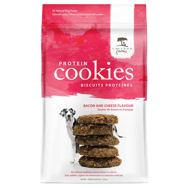 Caledon Farms Bacon and Cheese Protein Cookies Dog Treats