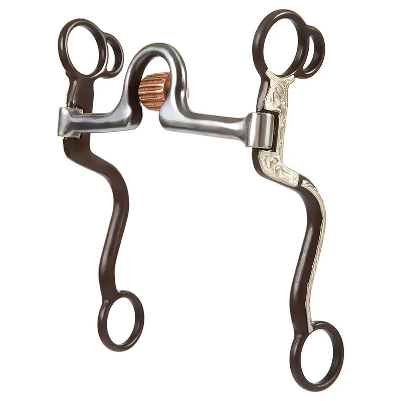 Weaver Equine S Shank Sweet Iron Ported Mouth Bit w/ Copper Cricket