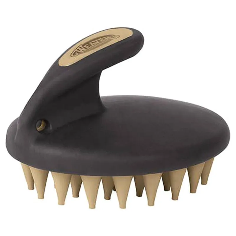 Weaver Equine Palm Held Coarse Curry w/ Large Rubber Bristles