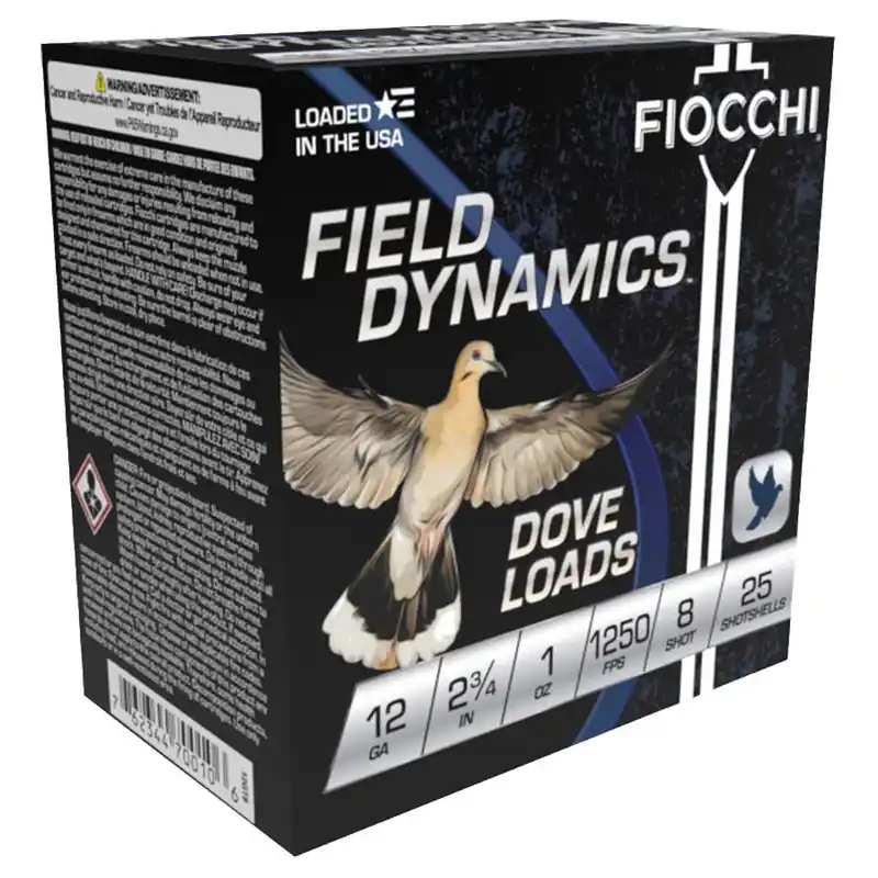 Fiocchi Dove & Quail 12 ga 8 Game Load Shot Ammunition