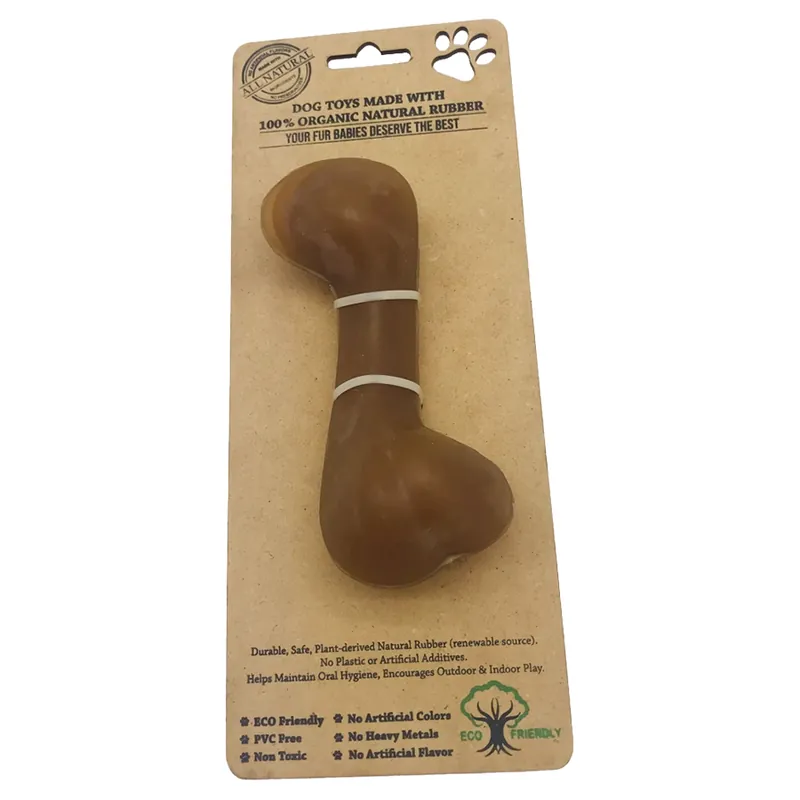 Indipets Natural Rubber Bone Dog Toy
