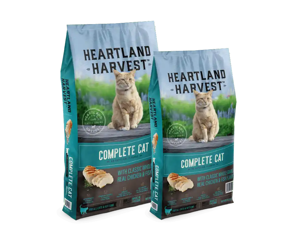 Heartland Harvest Complete Cat Food with Classic Whole Grains, Real Chicken & Fish Flavor