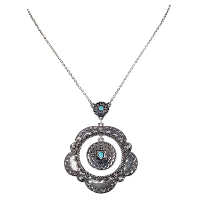 Justin Women‘s Concho Hoop with Pendant Necklace