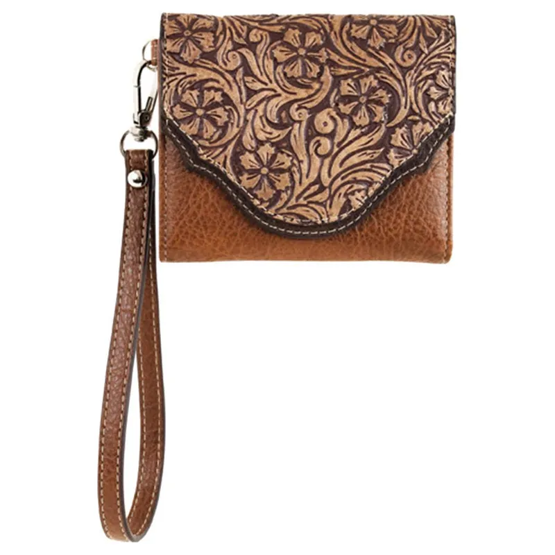 Justin Women‘s Mini Wallet with Floral Embossing