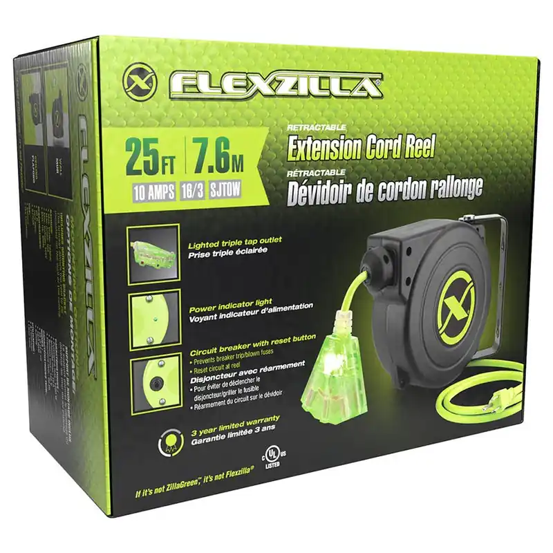 Flexzilla Retractable Extension Cord Reel