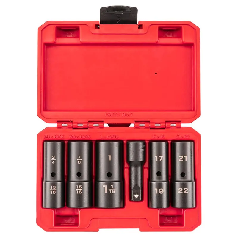 Tekton 1/2" Drive Deep Thin Wall Impact Flip Socket Set with Case