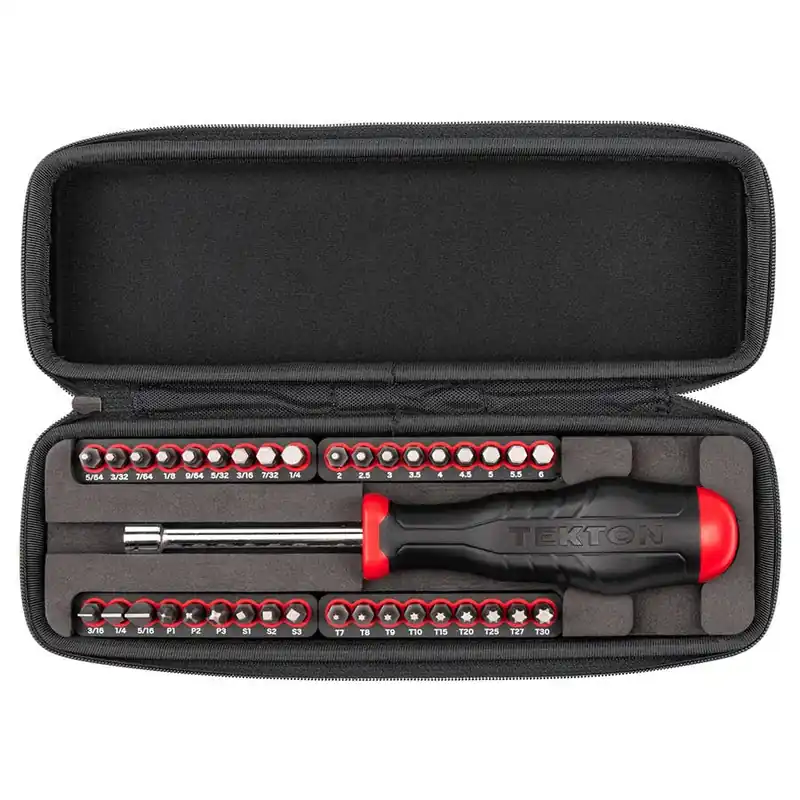 Tekton 1/4" Bit Driver and Bit Set with Case