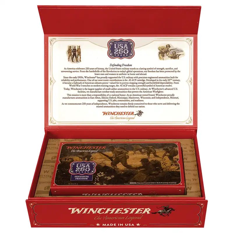 Winchester USA 250th Anniversary Edition Full Metal Jacket Handgun Ammunition