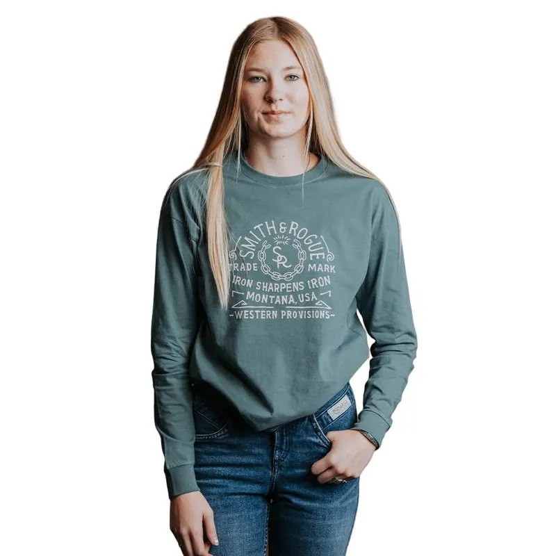 Smith + Rogue Women‘s Break The Chain Long Sleeve Tee - Silver Pine - S