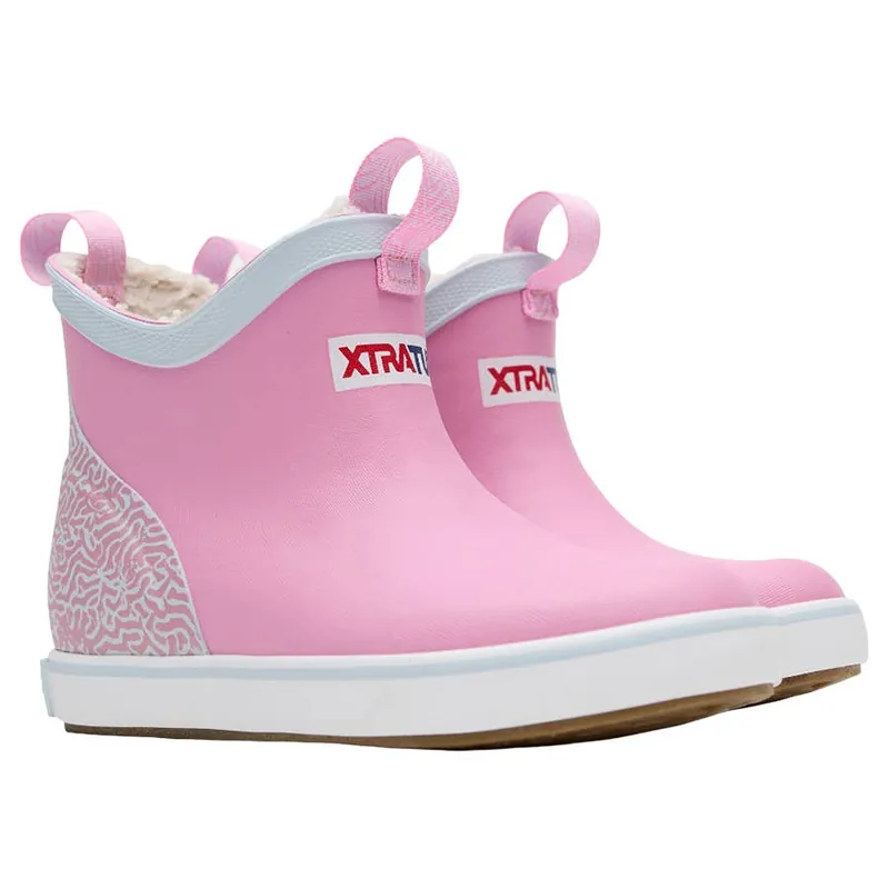 XTRATUF Girl‘s Big Kids Trolling Pack Fleece Lined Ankle Deck Boots