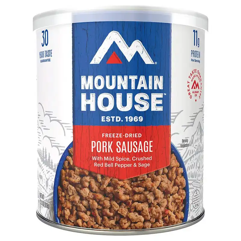 Mountain House Freeze Dried Cooked Pork Sausage with Mild Spice