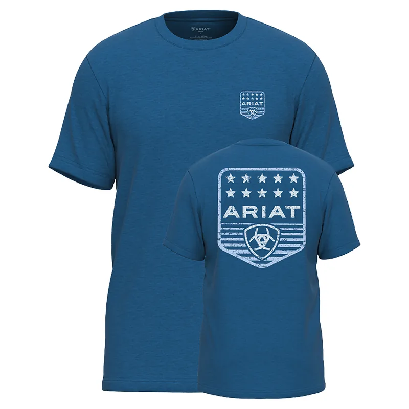Ariat Men‘s Stripe Patriotic Badge Short Sleeve T-Shirt
