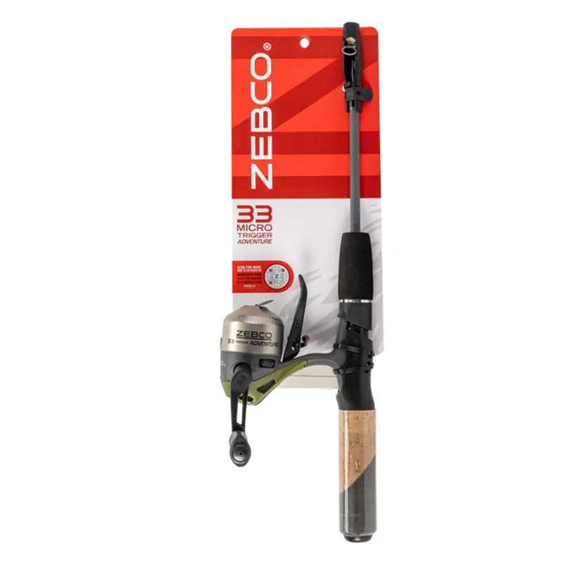 Zebco 33 Micro Trigger Adventure Spincast Spinning Combo