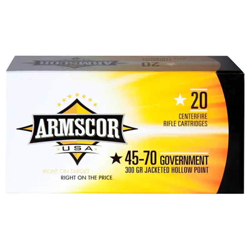 ARMSCOR USA .45-70 Govt Jacketed Hollow Point Ammunition