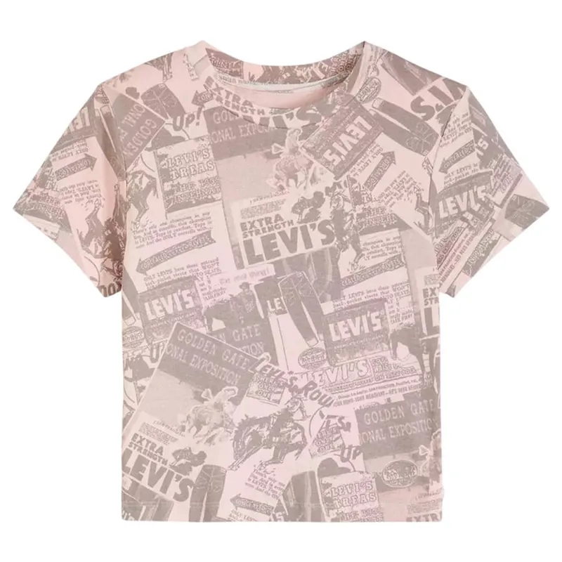 Levi‘s Women‘s Essential Zine Cowboy Grid Aop Sporty T-Shirt