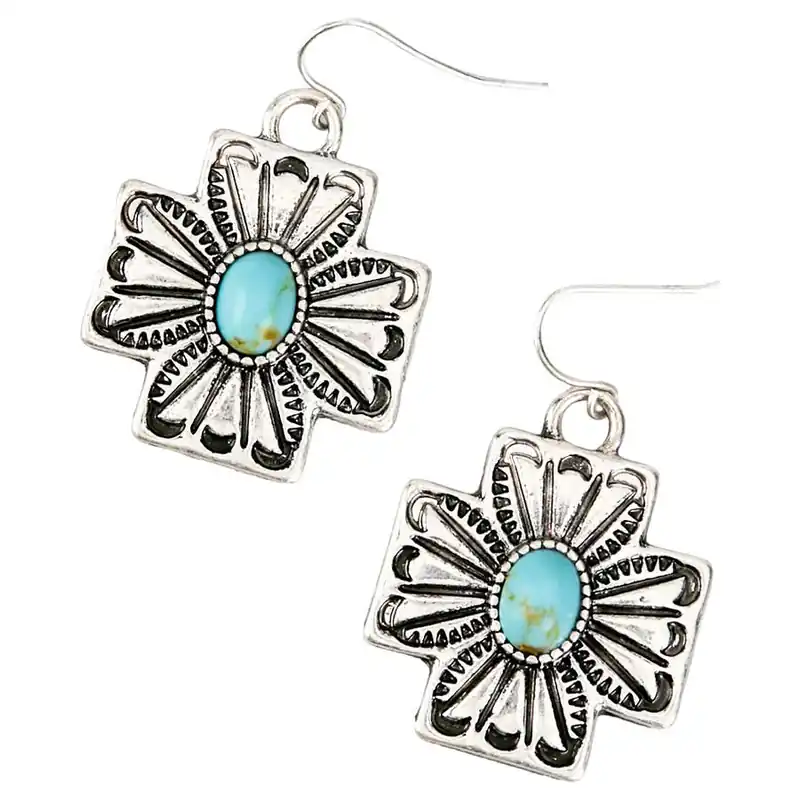 Justin Women‘s Cross Concho Earrings