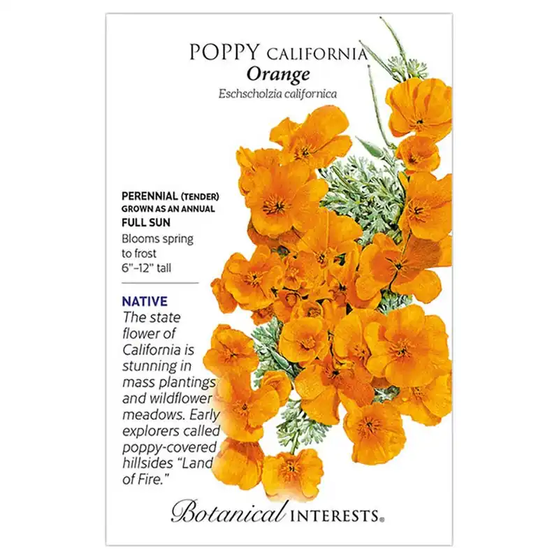 Botanical Interests Orange California Poppy Seeds