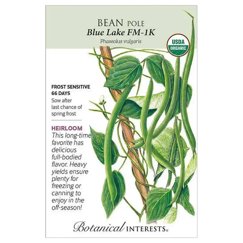 Botanical Interests Blue Lake FM-1K Bean Pole Seeds