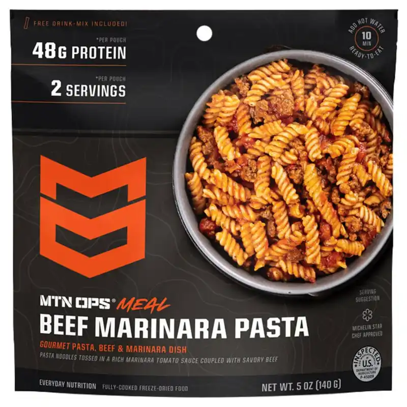 MTN OPS Pasta Marinara Freeze Dried Meal