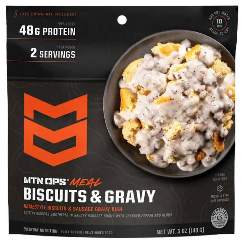 MTN OPS Biscuits & Gravy Freeze Dried Meal