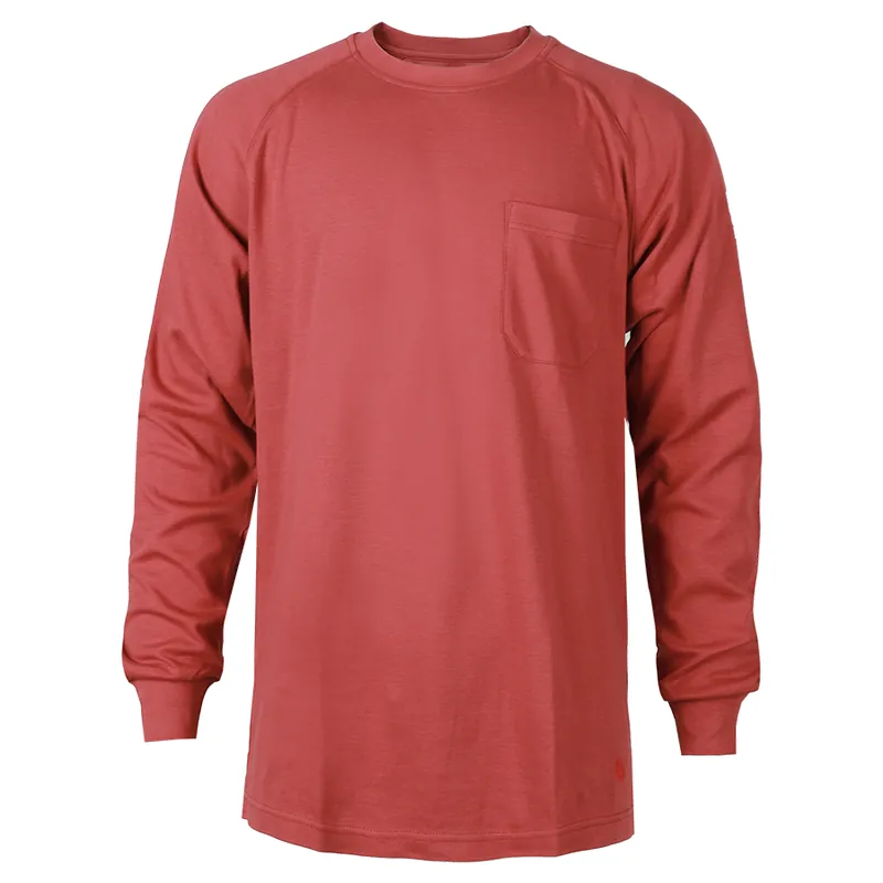 NKE Safety Apparel Men‘s Fire Resistant Long Sleeve Crew Neck T-Shirt