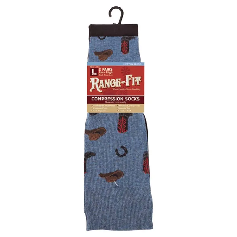 Range Fit Men‘s Cowboy Compression Socks