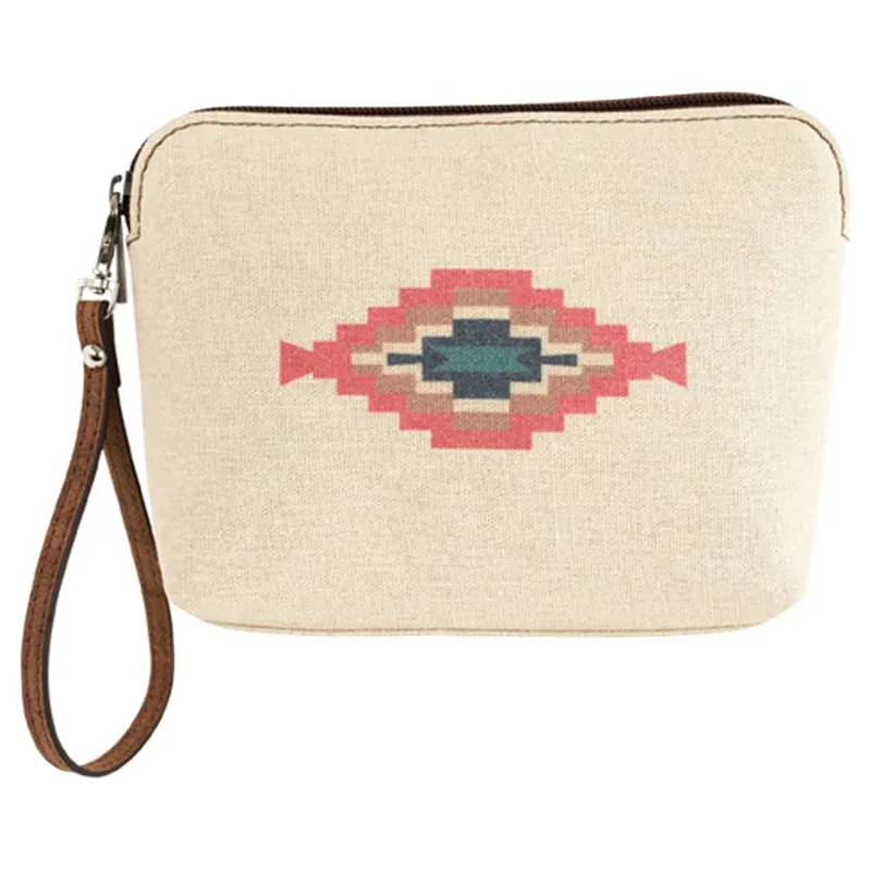 Catchfly Women‘s Southwestern Design Canvas Cosmetic Pouch