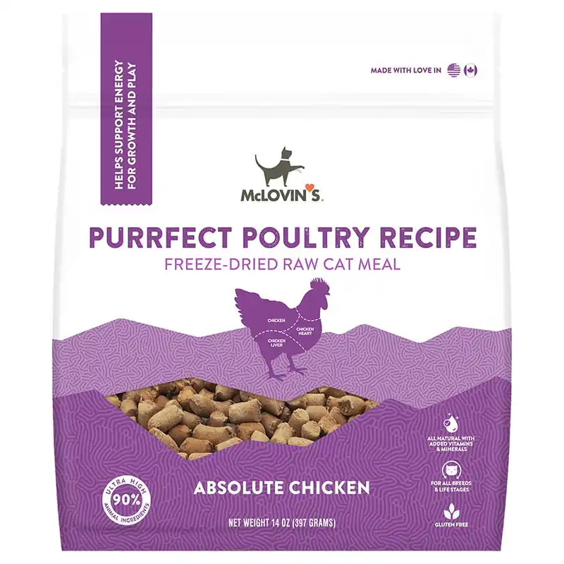 McLovin‘s Freeze Dried Purrfect Poultry Chicken Recipe Cat Meal