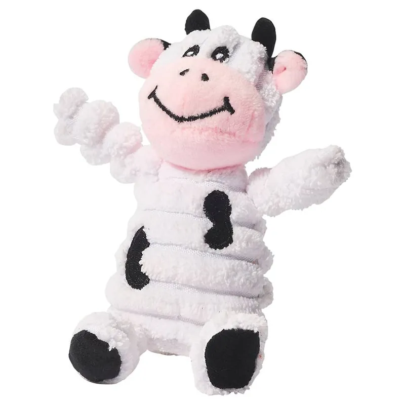 Main Street Pet Mini Corduroy Cow Squeaky Dog Toy