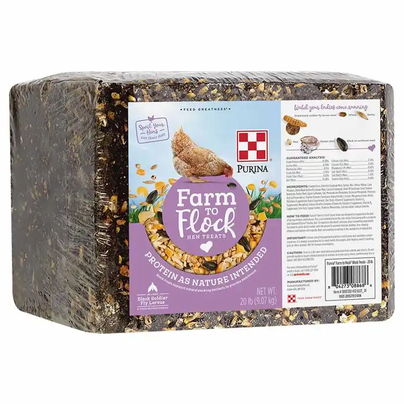 Purina Farm to Flock Protein Block Treats for Chickens & Turkeys