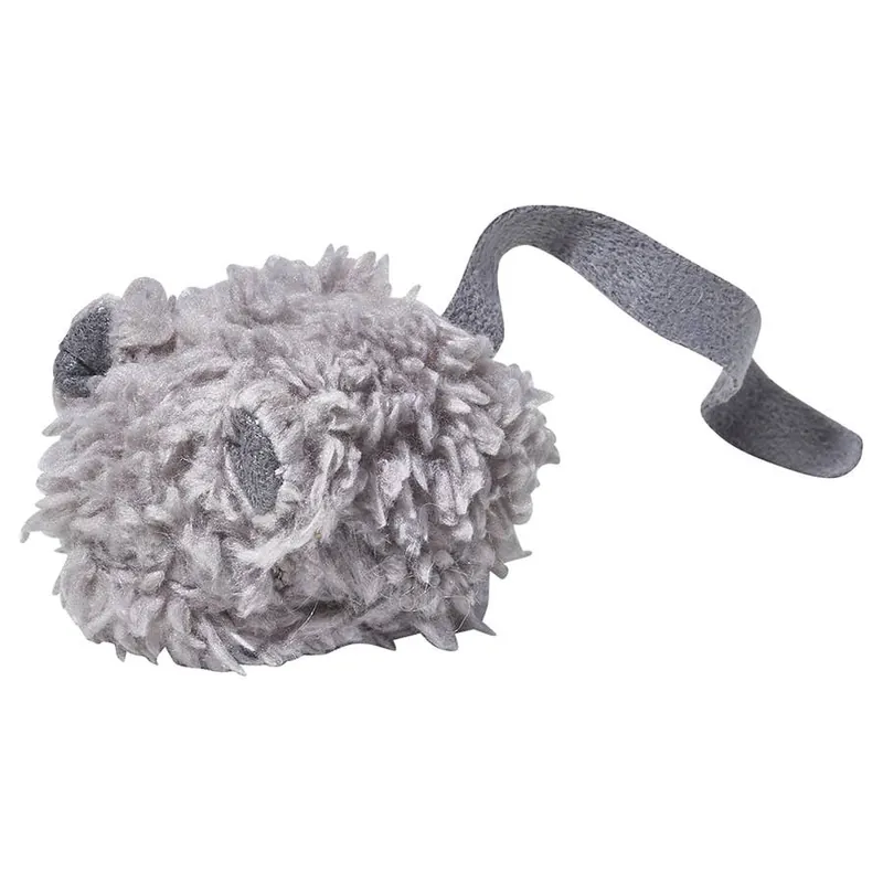 Main Street Pet Squeaking Wool Mouse Catnip Cat Toy