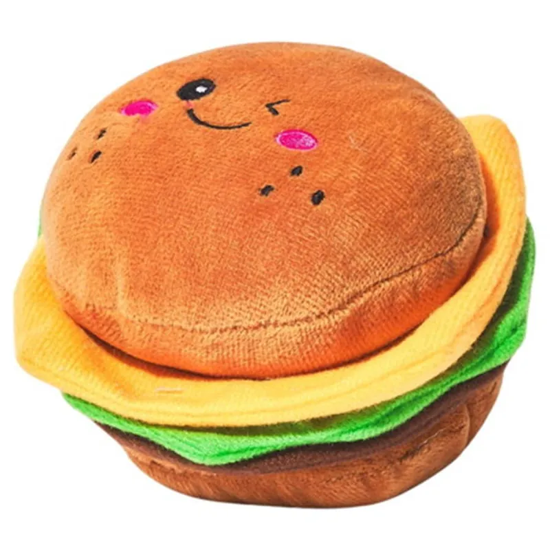 Main Street Pet Hamburger Plush Squeaky Dog Toy