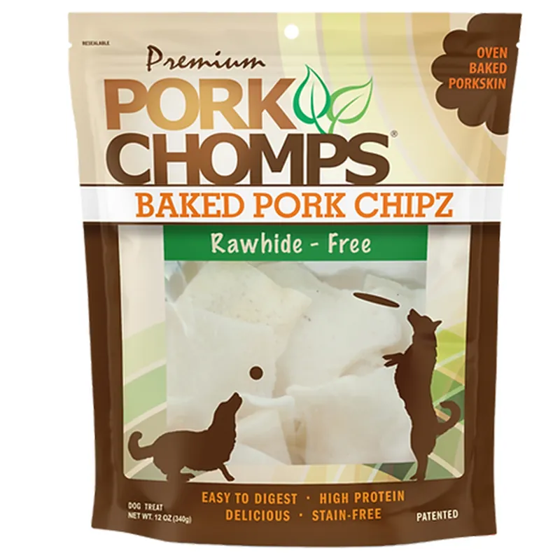 Pork Chomps 3"-4" Baked Pork Chips Dog Chew