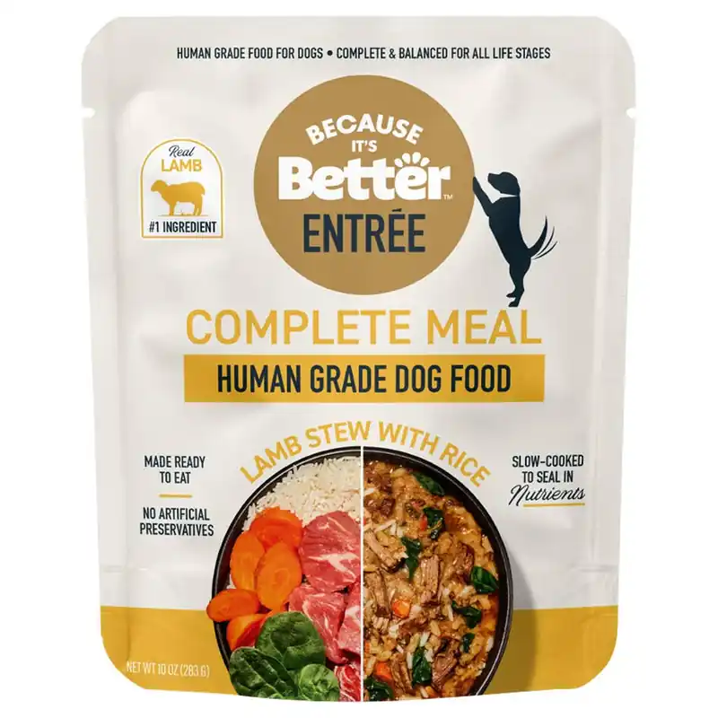 BECAUSE IT‘S Better Entree Lamb Stew with Rice Dog Food