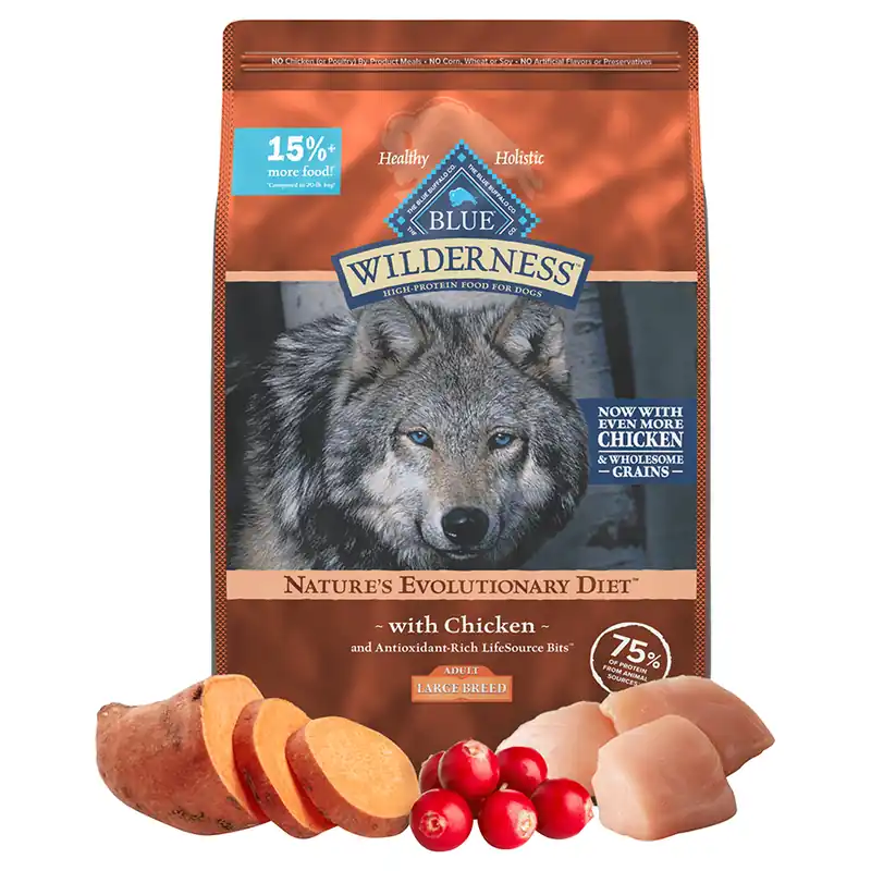 Blue Buffalo Wilderness Chicken with Wholesome Grains Recipe Large Breed Adult Dog Food