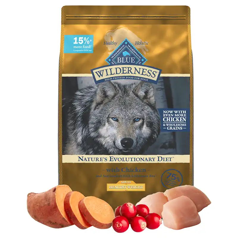 Blue Buffalo Wilderness Healthy Weight Chicken with Wholesome Grains Recipe Adult Dog Food