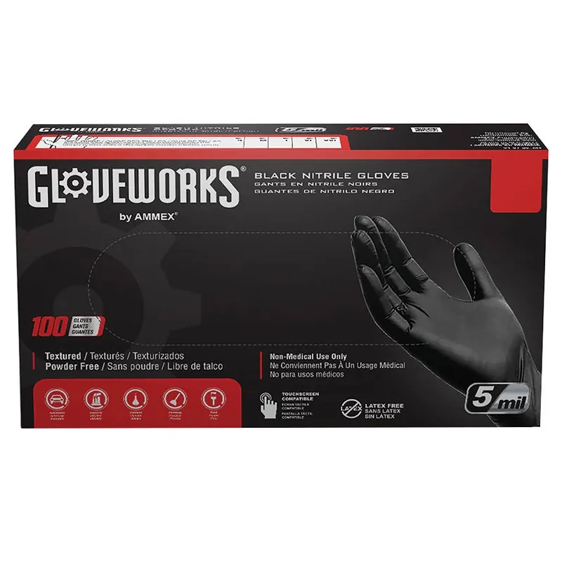 Ammex Gloveworks Nitrile 5 Mil Gloves
