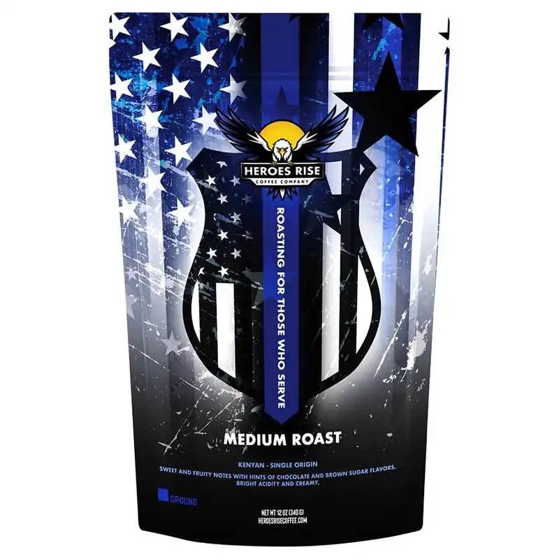 Heroes Rise Coffee Company Blue Line Medium Roast Ground Coffee