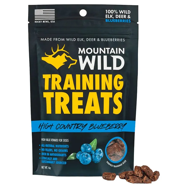 Mountain Wild Elk & Venison High Country Blueberry Nibs Training Treat