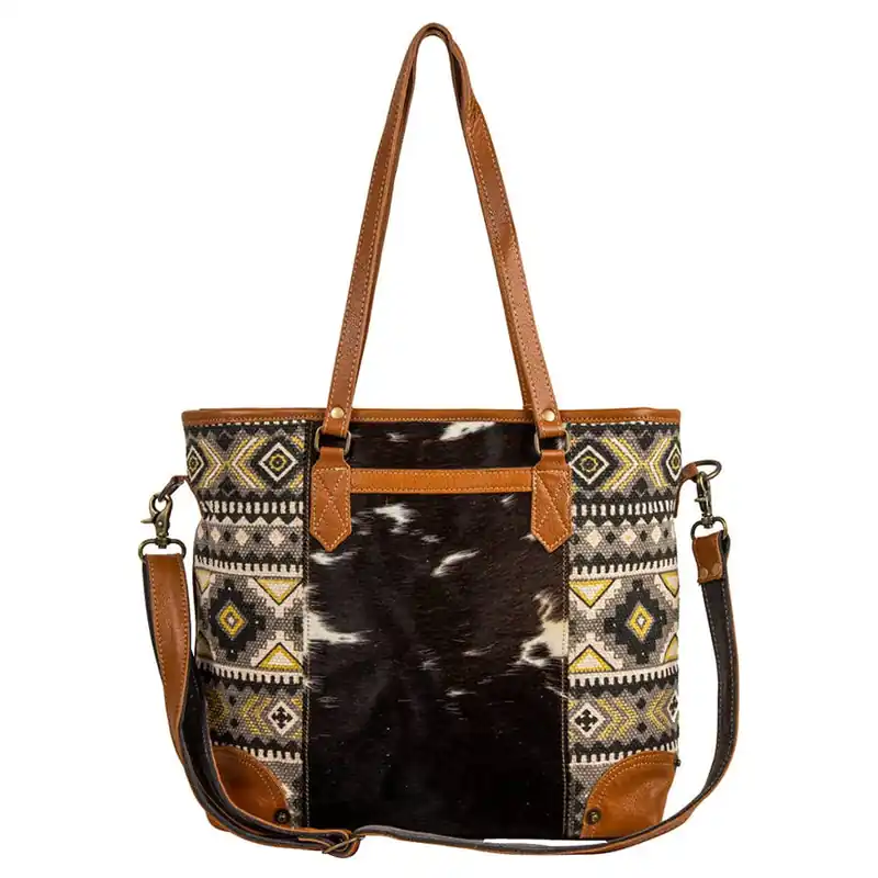 Myra Bag Women‘s Bison Ridge Hair-On Hide Tote Bag