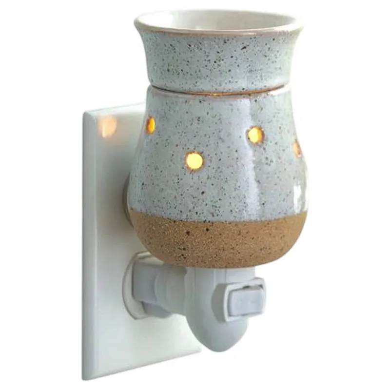 Candle Warmers Rustic White Pluggable Fragrance Warmer