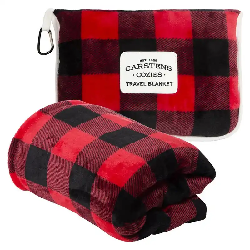 Carstens Red Lumberjack Travel Blanket