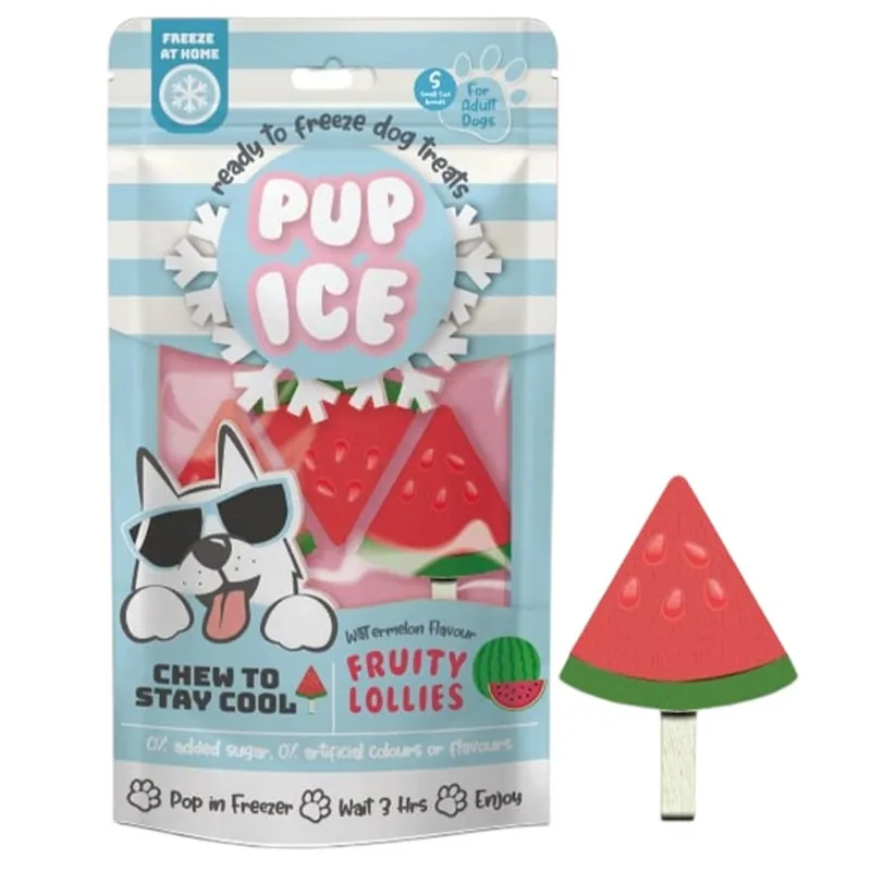 Pup Ice Watermelon Flavor Fruity Lolly